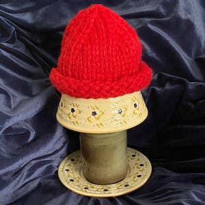 Toddler Child Bulky Red Knit Hat Beanie